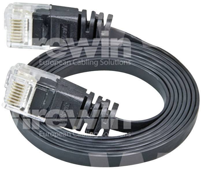 Wirewin RJ45 Patchkabel CAT 6 U/UTP 0.15 m Schwarz hochflexibel 1 St.