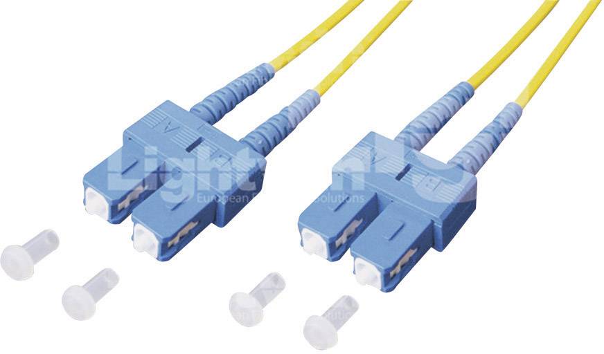 Lightwin LDP-09 SC-SC 1.0 Glasfaser LWL Anschlusskabel 1.00 m Gelb [1x SC-Stecker - 1x SC-Stecker] 9/125 µ Singlemode OS1