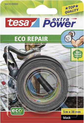 TESA ECO REPAIR 56430-00 Gewebeklebeband tesa® Extra Power ECOLOGO Schwarz (L x B) 5m x 38mm 1St.