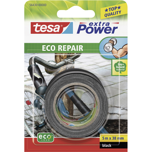 TESA ECO REPAIR 56430-00000-00 Gewebeklebeband tesa® extra Power Schwarz (L x B) 5m x 38mm 1St.