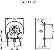 Piher PT15LH05-252A2020-S PT15LH05-252A2020-S Trimmer linear 0.25W 2.5kΩ 250° 270°