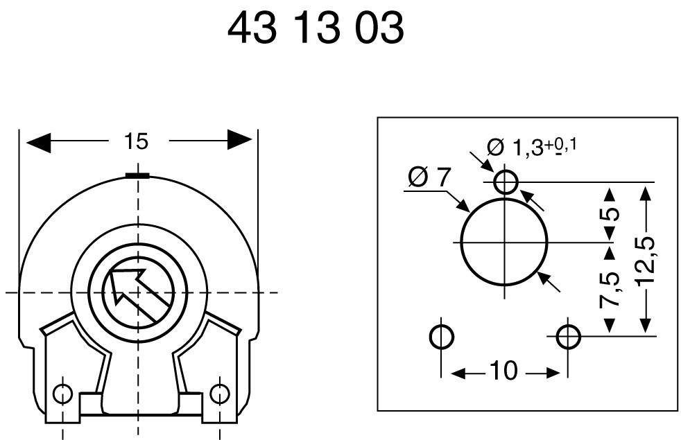 Piher PT15LV02-105A2020-S PT15LV02-105A2020-S Trimmer linear 0.25W 1 MΩ 250° 270°
