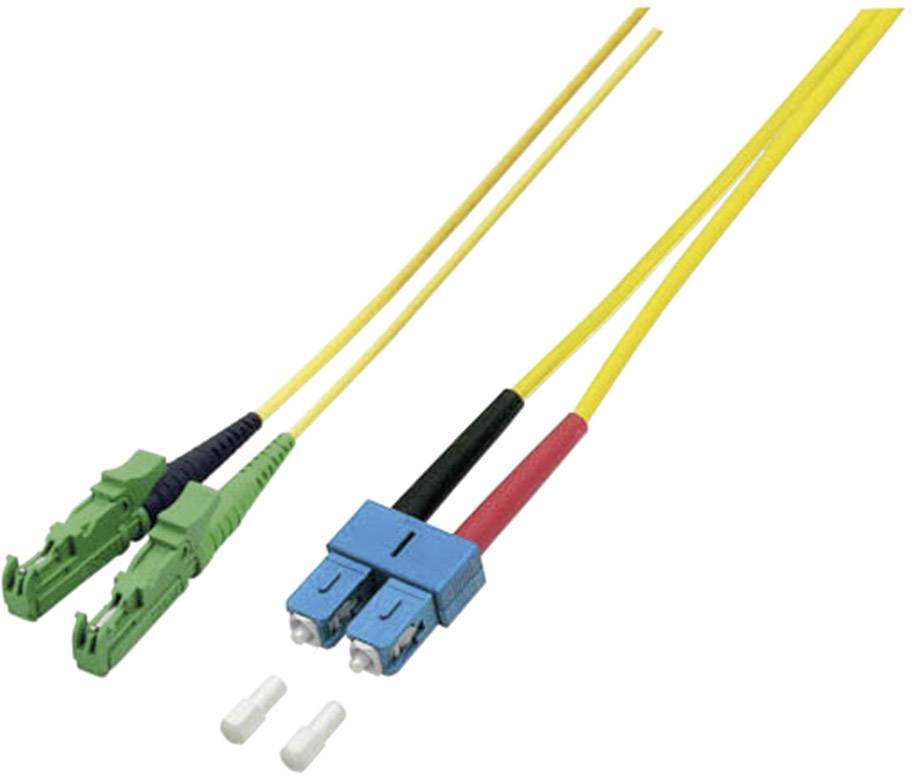 EFB Elektronik O0939.3 Glasfaser LWL Anschlusskabel 3.00 m Gelb [1x E2000®/APC 8°-Stecker - 1x SC-Stecker] 9/125 µ Singlemode OS2