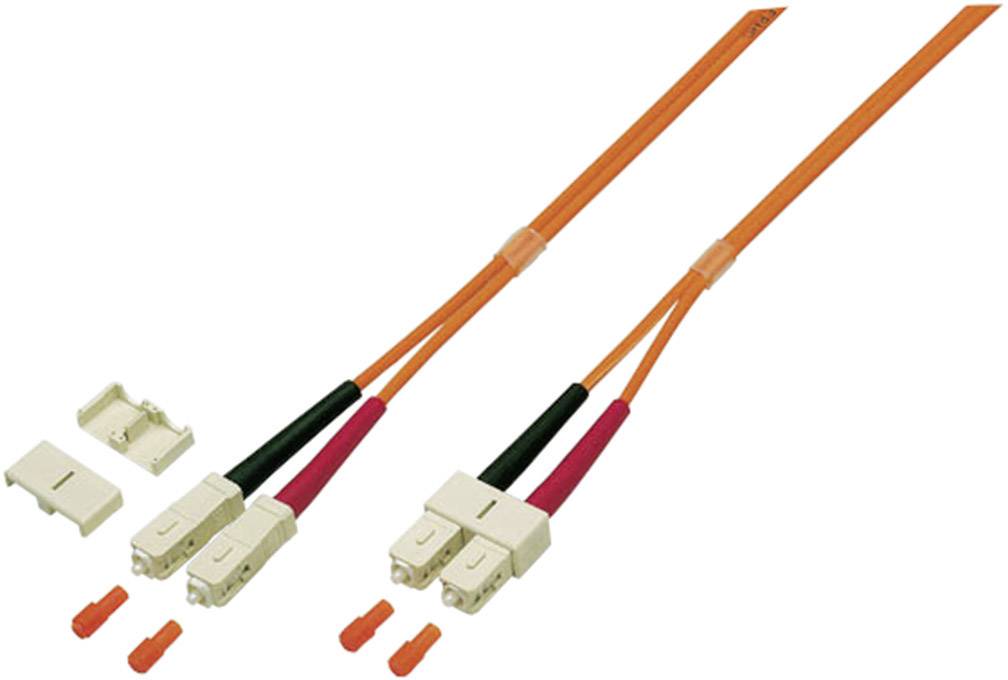 EFB Elektronik O7413.15 Glasfaser LWL Anschlusskabel [1x SC-Stecker - 1x SC-Stecker] 50/125 µ Multimode OM3 15.00 m