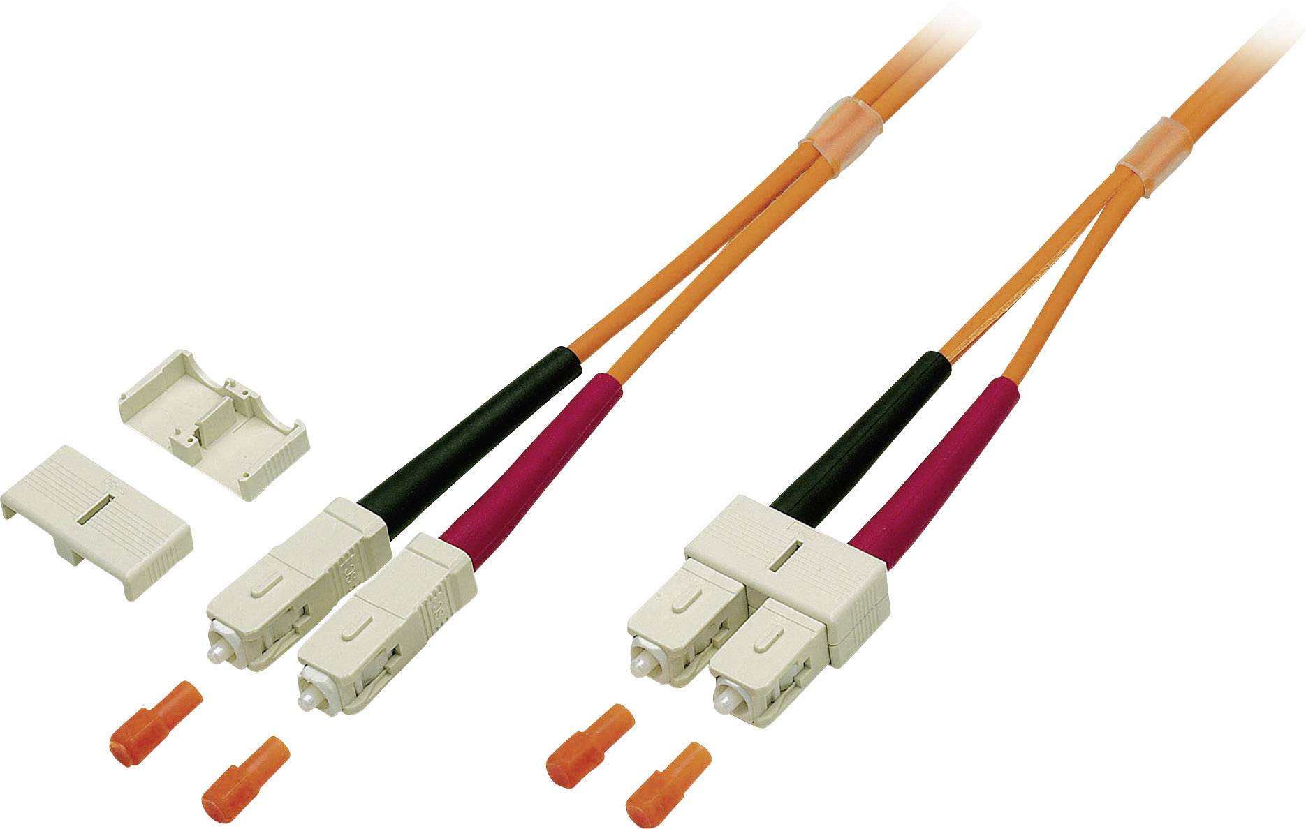 EFB Elektronik O6413.10 Glasfaser LWL Anschlusskabel 10.00 m Orange [1x SC-Stecker - 1x SC-Stecker] 50/125 µ Multimode OM2