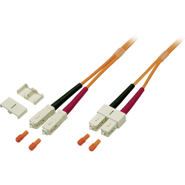 EFB Elektronik O6413.10 Glasfaser LWL Anschlusskabel [1x SC-Stecker - 1x SC-Stecker] 50/125 µ Multimode OM2 10.00m