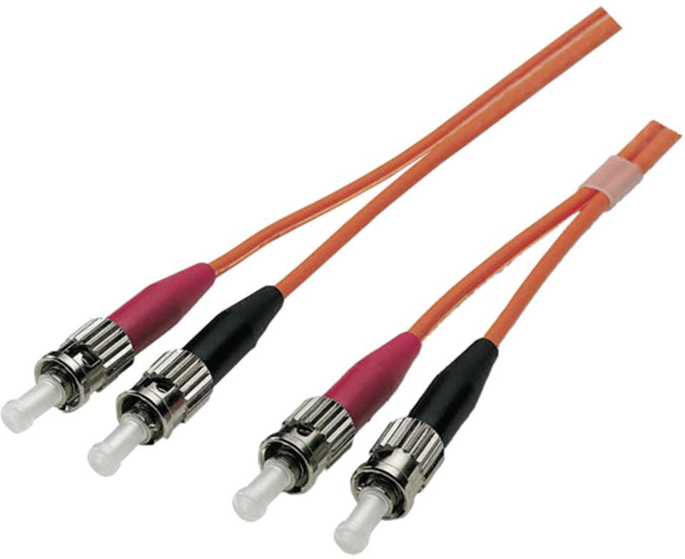 EFB Elektronik O6013.2 Glasfaser LWL Anschlusskabel 2.00 m Orange [1x ST-Stecker - 1x ST-Stecker] 50/125 µ Multimode OM2
