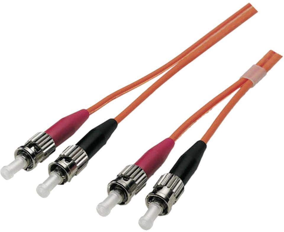 EFB Elektronik O6013.3 Glasfaser LWL Anschlusskabel 3.00 m Orange [1x ST-Stecker - 1x ST-Stecker] 50/125 µ Multimode OM2