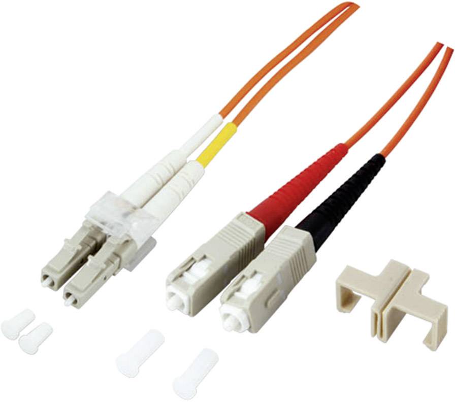 EFB Elektronik O0323.10 Glasfaser LWL Anschlusskabel [1x LC-Stecker - 1x SC-Stecker] 50/125 µ Multimode OM4 10.00 m