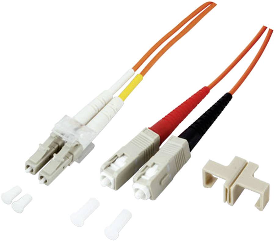 EFB Elektronik O0320.10 Glasfaser LWL Anschlusskabel [1x LC-Stecker - 1x SC-Stecker] 50/125 µ Multimode OM2 10.00 m