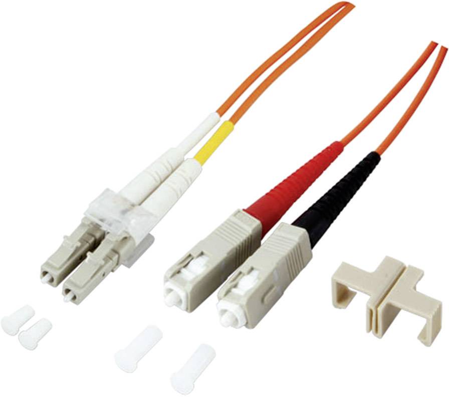 EFB Elektronik O0314.10 Glasfaser LWL Anschlusskabel 10.00 m Türkis [1x LC-Stecker - 1x SC-Stecker] 50/125 µ Multimode OM3
