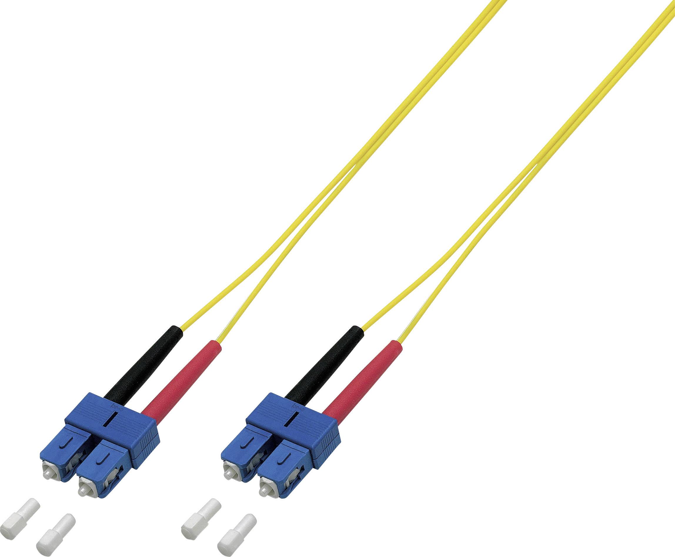 Duplex Jumper SC-SC 9/125µm, OS2, LSZH -- gelb, 3.0mm, 15m Glasfaser OS2