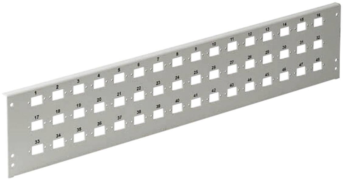 EFB-Elektronik - Glasfaser-Spleißboxpaneel - Vorderseite - RAL 7035 - 2U - 24 Ports