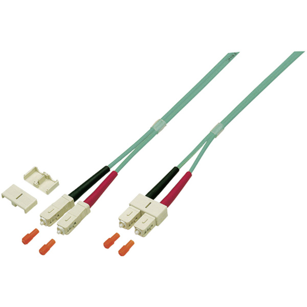 EFB Elektronik O0318.7,5 Glasfaser LWL Anschlusskabel [1x SC-Stecker - 1x SC-Stecker] 50/125 µ Multimode OM4 7.50m