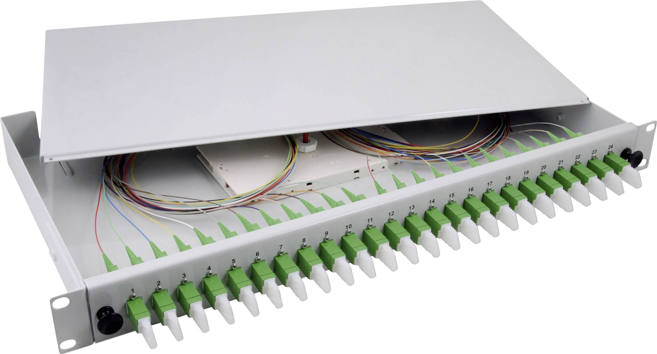 EFB Elektronik Spleißbox E2000®/APC 9/125µ 24 Pigtails abgesetzt/ 24 Kupplungen