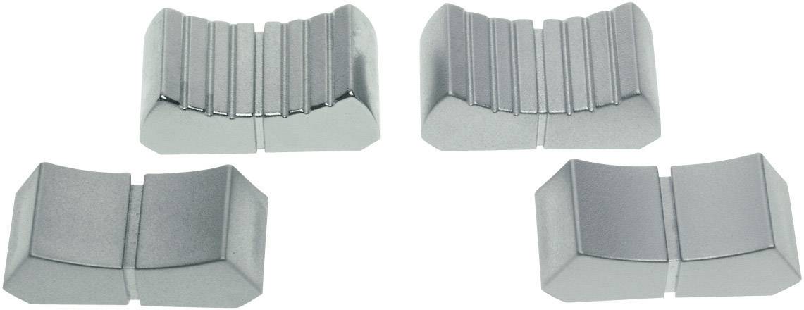ALPS 76655 Schiebeknopf Velour-Chrom (glatt) (L x B) 12mm x 26mm