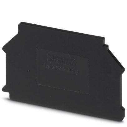 Ein schwarzer Kunststoffadapter mit rechteckiger Form, möglicherweise für elektronische oder industrielle Anwendungen geeignet.