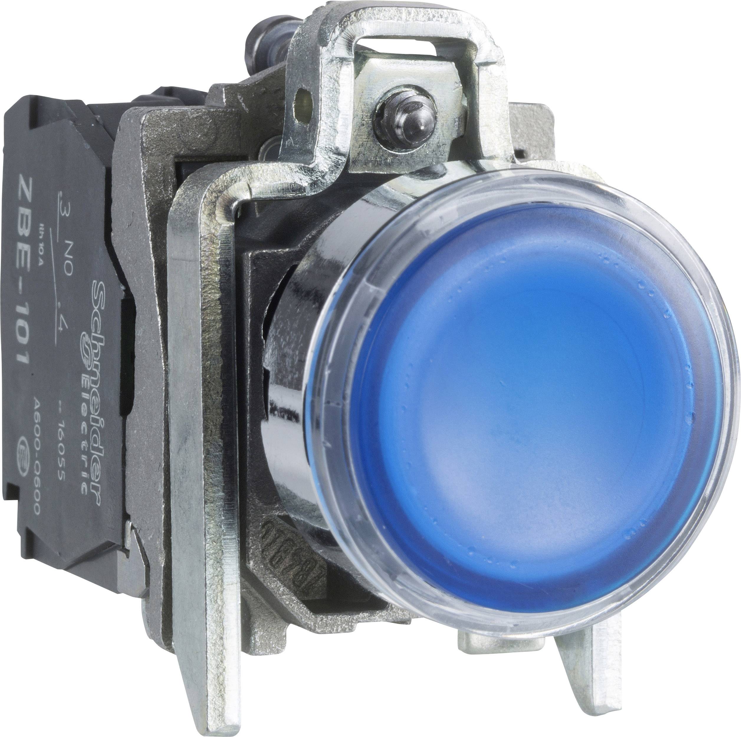 Schneider Electric XB4BW36B5 Harmony XB4BW36B5 Drucktaster Betätiger flach 1 Taste Blau Druckentriegelung 1 St.