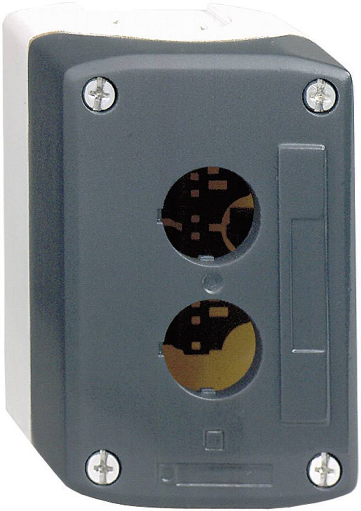 Schneider Electric XALD02 XALD02 Leergehäuse 2 Einbaustellen unbeschriftet Dunkelgrau, Hellgrau 1St.