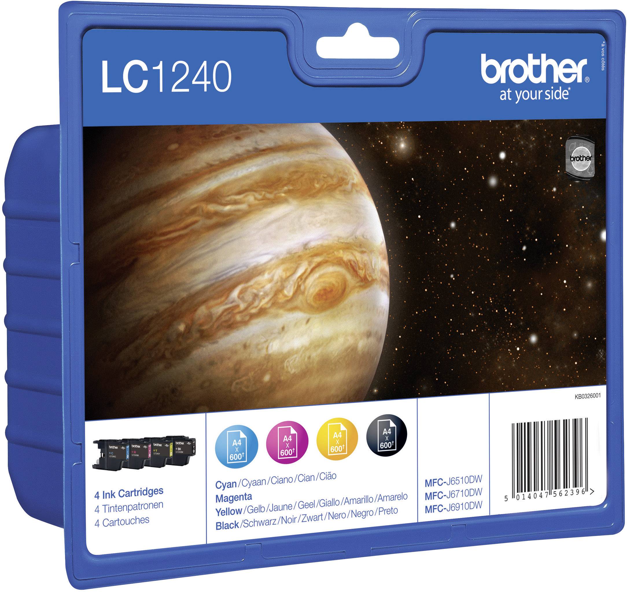 Brother LC1240 Value-Pack - Schwarz, Gelb, Cyan, Magenta