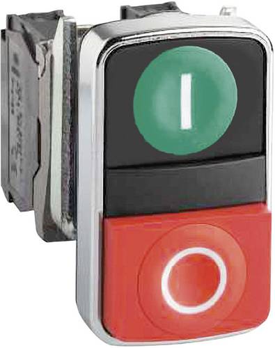 Schneider Electric ZB4BA7120 Harmony ZB4BA7120 Doppeldrucktaster Betätiger flach 2 Tasten Weiß, Sch