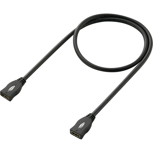 SpeaKa Professional HDMI Verlängerungskabel HDMI-A Buchse, HDMI-A Buchse 1.00m Schwarz SP-1793612 Audio Return Channel