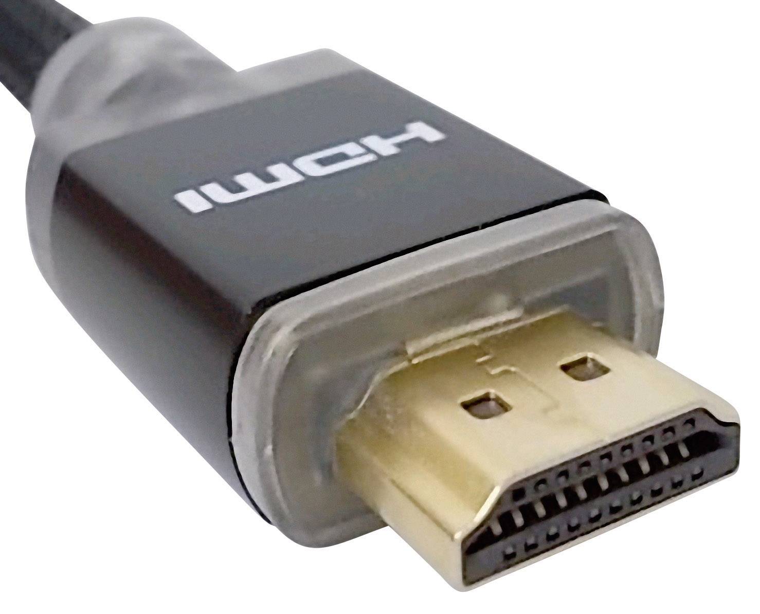 SpeaKa Professional HDMI Anschlusskabel HDMI-A Stecker, HDMI-A Stecker 3.00m Schwarz SP-7870028 4K UHD, Audio Return Channel