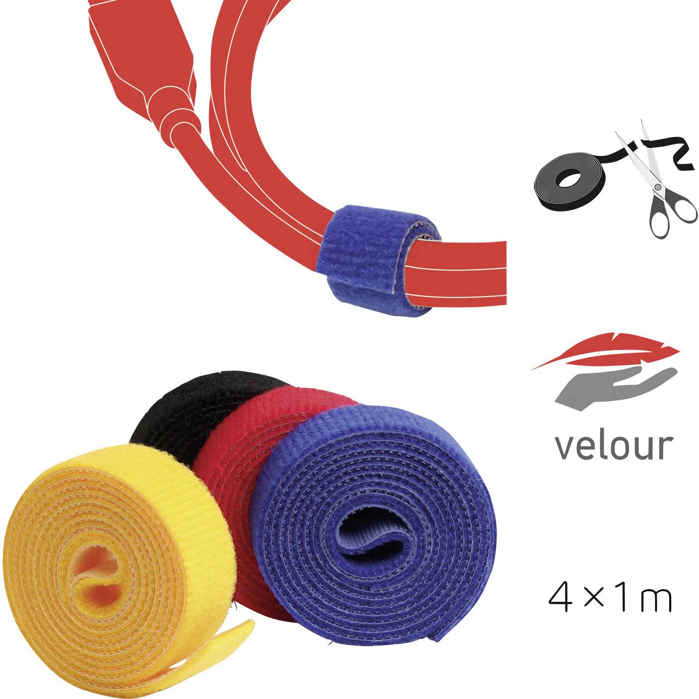 Label the Cable LTC 1230 19 Zoll Gelb, Schwarz, Rot, Blau