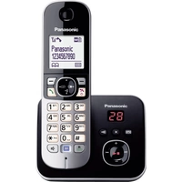 Panasonic KX-TG6821 DECT, GAP Schnurloses Telefon analog Anrufbeantworter, Freisprechen Schwarz, Silber Panasonic KX-TG6821 DECT, GAP Schnurloses Telefon analog Anrufbeantworter, Freisprechen Schwarz, Silber