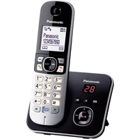 Panasonic KX-TG6821 DECT, GAP Schnurloses Telefon analog Anrufbeantworter, Freisprechen Schwarz, Silber Panasonic KX-TG6821 DECT, GAP Schnurloses Telefon analog Anrufbeantworter, Freisprechen Schwarz, Silber