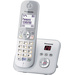 Panasonic KX-TG6821 DECT, GAP Schnurloses Telefon analog Anrufbeantworter, Freisprechen Silber, Gra
