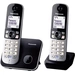 Panasonic KX-TG6812 Duo DECT, GAP Schnurloses Telefon analog Freisprechen Schwarz, Silber Panasonic KX-TG6812 Duo DECT, GAP Schnurloses Telefon analog Freisprechen Schwarz, Silber