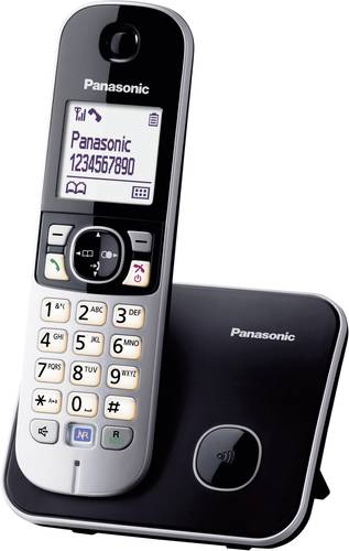 Panasonic KX-TG6811 DECT, GAP Schnurloses Telefon analog  Freisprechen Schwarz, Silber