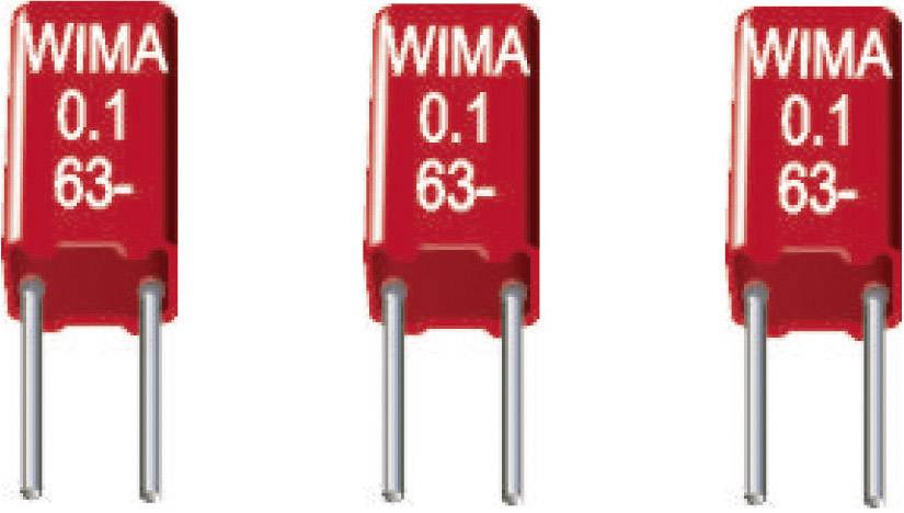 Wima MKS0C033300D00KSSD MKS-Folienkondensator radial bedrahtet 0.33 µF 63 V/DC 10% 2.5mm (L x B x H) 4.6 x 3.8 x 8.5mm