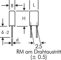 Wima MKS 02 0,033uF 10% 63V RM2,5 MKS-Folienkondensator radial bedrahtet 0.033 µF 63 V/DC 10% 2.5mm (L x B x H) 4.6 x 2.5 x 7mm