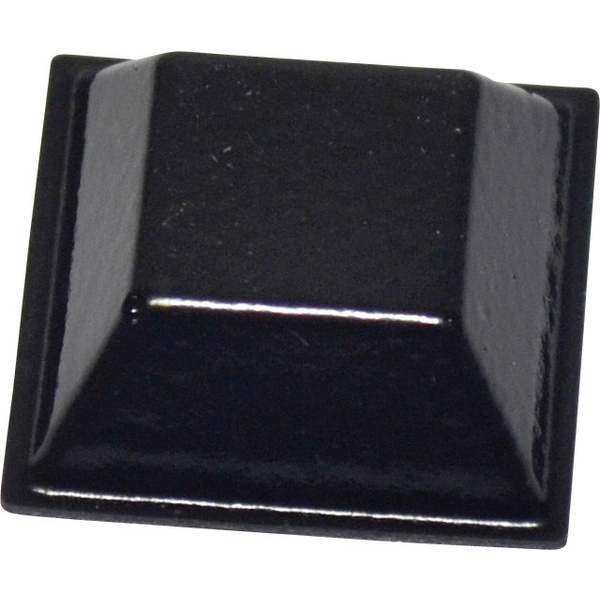 Pied d'appareil TOOLCRAFT PD2205SW autocollant, carré noir (L x l x H) 20.6 x 20.6 x 7.6 mm