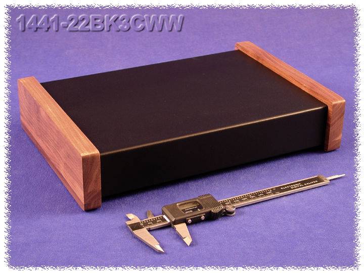 Hammond Electronics 1441-22BK3CWW Universal-Gehäuse 305 x 203 x 51 Stahl Schwarz 1St.