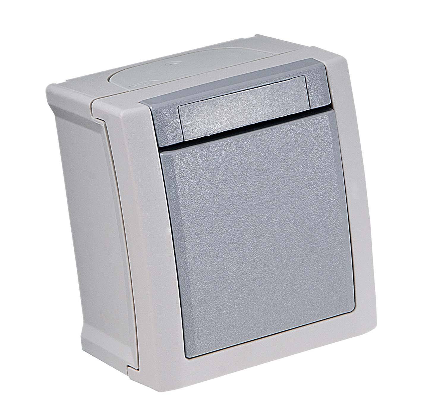 VIKO Feuchtraum-Schalterprogramm Kreuzschalter Pacific Grau 90591031-DE 1 St.