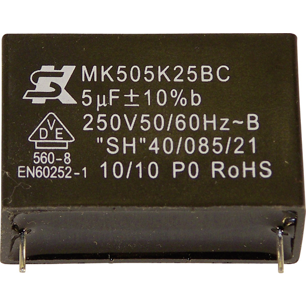 Seika MK250K105 MKP-Folienkondensator radial bedrahtet 1 µF 250 V 10 % 22.5 mm (Ø x H) 19 mm