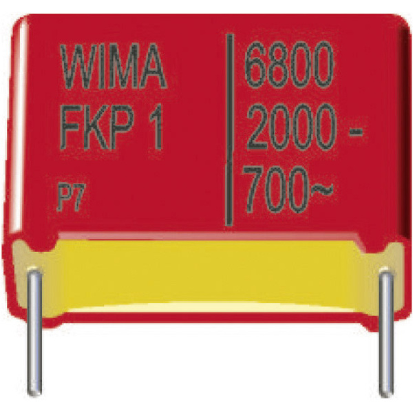 Wima FKP1R021005D00KSSD FKP-Folienkondensator radial bedrahtet 0.01 µF 1250 V/DC 10% 22.5mm (L x B x H) 26.5 x 7 x 16.5mm
