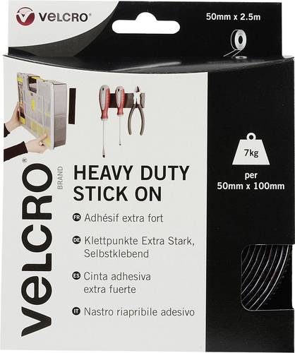 VELCRO® VEL-EC60245 Klettband zum Aufkleben Haft- und Flauschteil, extrastark (L x B) 2500mm x 50mm