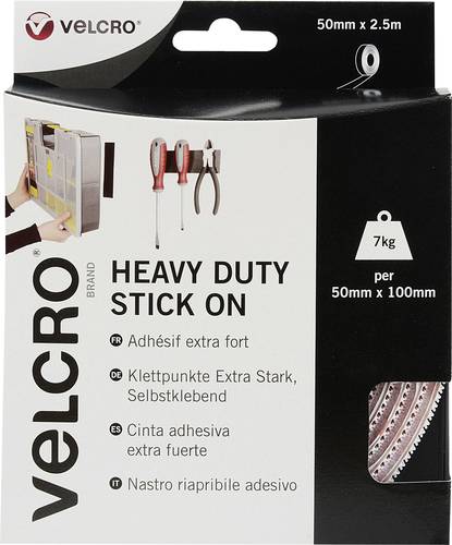 VELCRO® VEL-EC60246 Klettband zum Aufkleben Haft- und Flauschteil, extrastark (L x B) 2500mm x 50mm