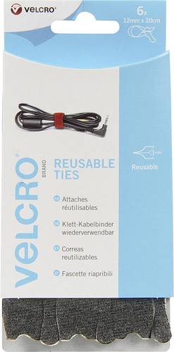 VELCRO® VEL-EC60388 Klettkabelbinder zum Bündeln Haft- und Flauschteil (L x B) 200 mm x 12 mm Schwa