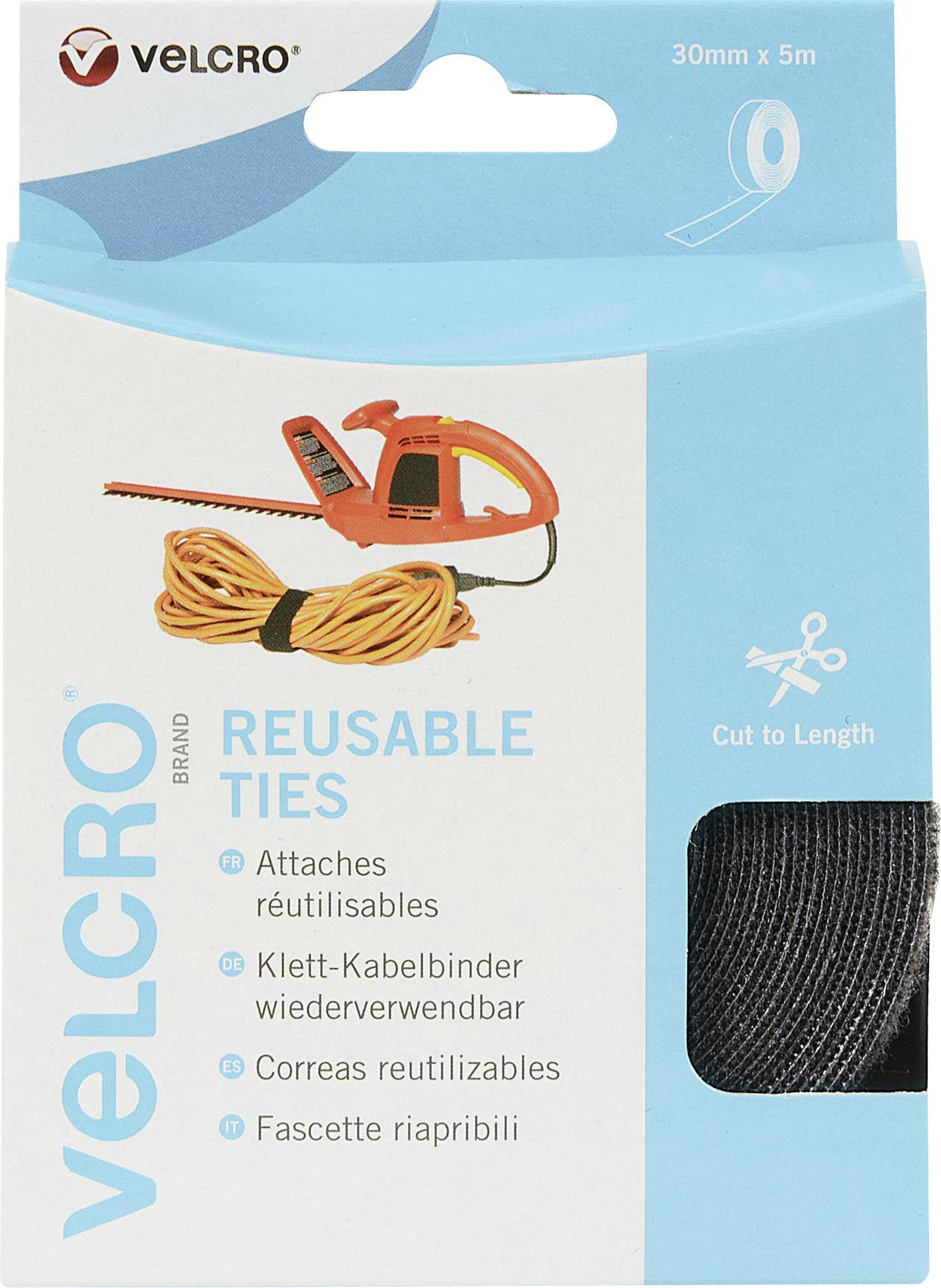 VELCRO® VEL-EC60254 Klettkabelbinder zum Bündeln Haft- und Flauschteil (L x B) 5000 mm x 30 mm Schw