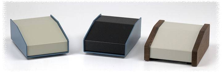 Hammond Electronics 1456PH3WHBU Pult-Gehäuse (L x B x H) 217 x 356 x 81mm Aluminium Blau, Beige 1St.