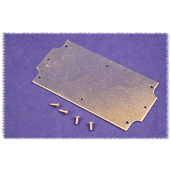 Hammond Electronics 1555NFPL Montageplatte (L x B x H) 108 x 107 x 1.6mm Stahlblech Natur 1St.