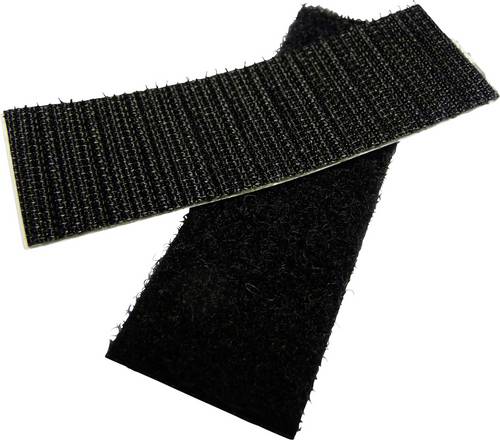 Hammond Electronics 1592ETV Klettband Haftteil, Flauschteil Schwarz