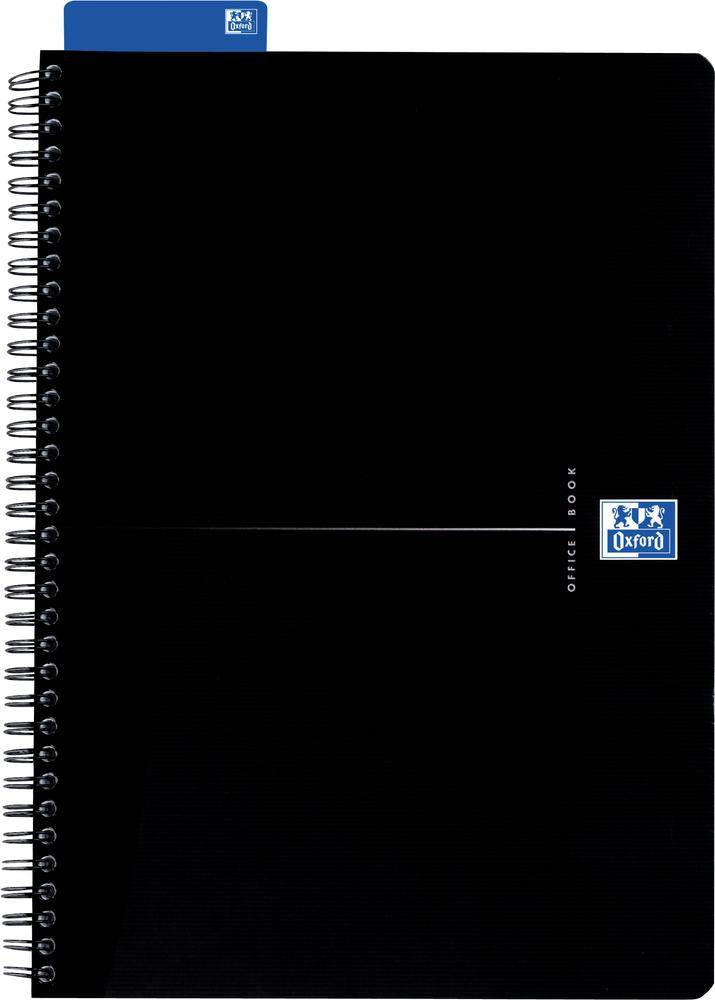 Oxford Collegeblock Black 353002075, schwarz, kariert, DINA4+, 70Blatt