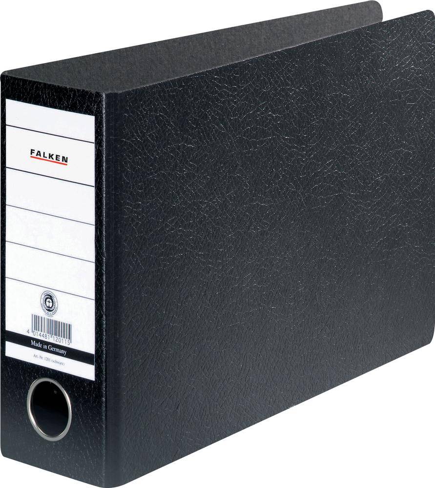 Ordner A5 quer Hartpappe 80mm schwarz