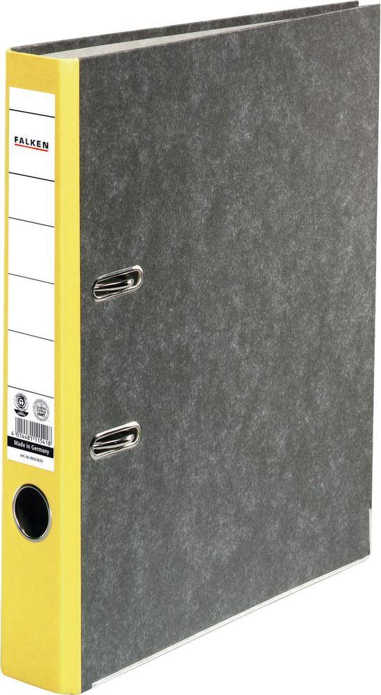 Falken Ordner FALKEN Recycling DIN A4 Rückenbreite: 50 mm Gelb Wolkenmarmor 2 Bügel 80023625